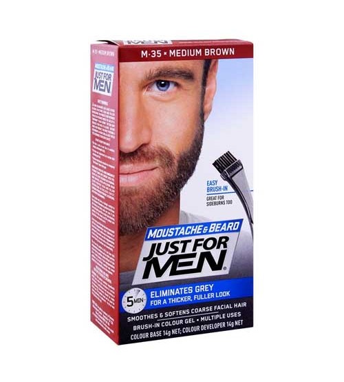 Just For Men Moustache and Beard Colour M-35 Medium Brown